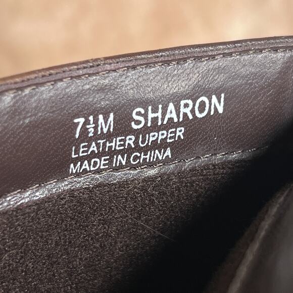 Vintage Y2K Jasmin Collection Sharon Two Tone Patchwork Leather Knee High Boots - Picture 5 of 10